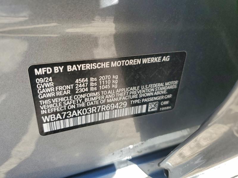 BMW 2 SERIES 2024 VIN WBA73AK03R7R69429
