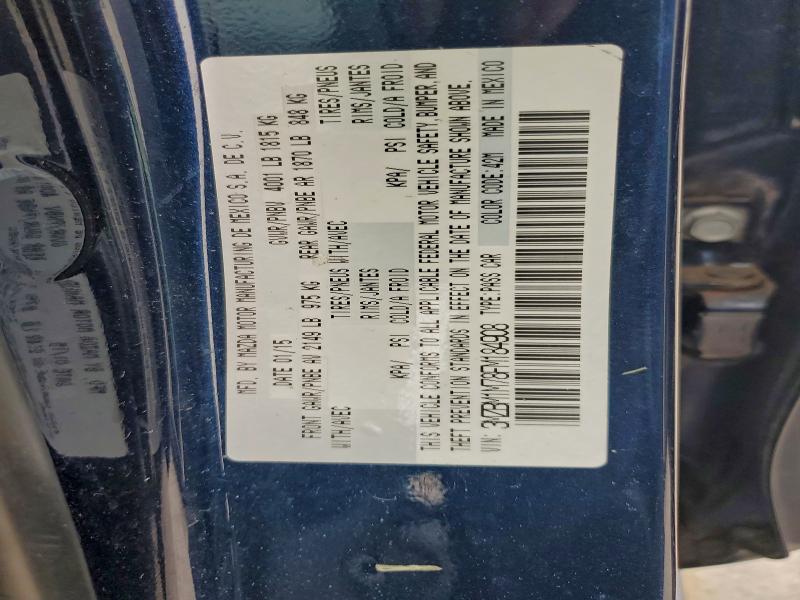 MAZDA 3 2015 VIN 3MZBM1M78FM184908