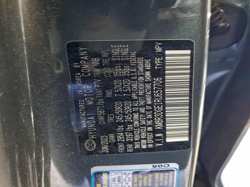 HYUNDAI PALISADE X 2024 VIN KM8R3DGE1RU657706