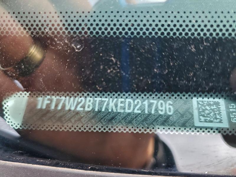 FORD F250 2019 VIN 1FT7W2BT7KED21796