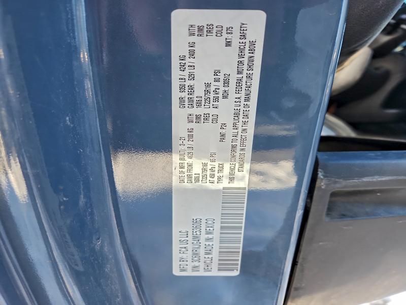 RAM All Models 2021 VIN 3C6MRVJG4ME536065