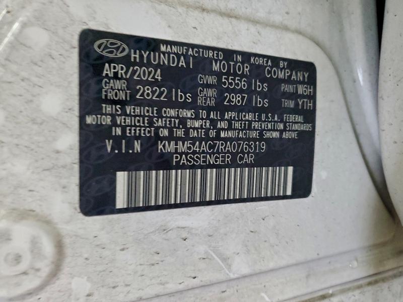 HYUNDAI IONIQ 6 LI 2024 VIN KMHM54AC7RA076319