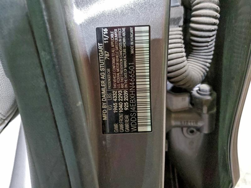 MERCEDES-BENZ CLA-CLASS 2017 VIN WDDSJ4EBXHN466501