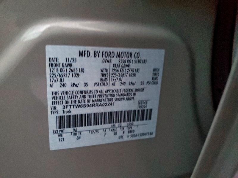 FORD MAVERICK L 2024 VIN 3FTTW8S94RRA02241