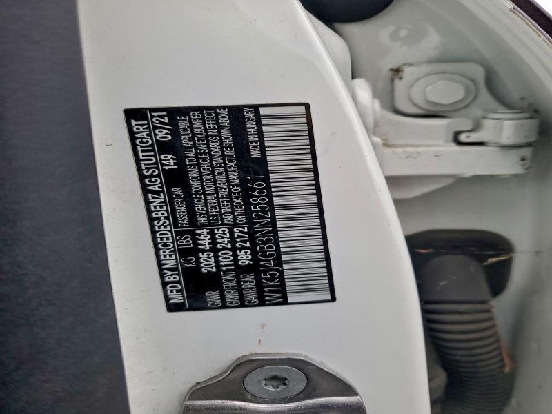 MERCEDES-BENZ CLA-CLASS 2022 VIN W1K5J4GB3NN258661