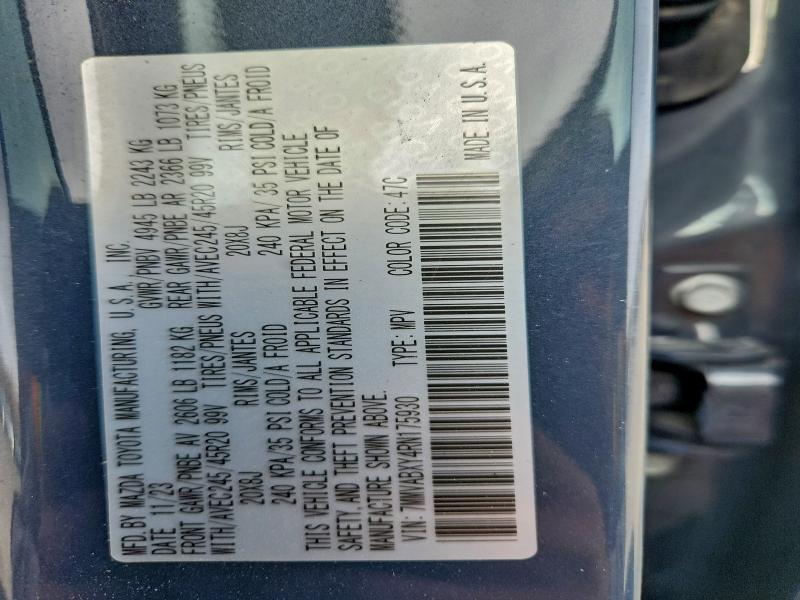 MAZDA CX-50 2024 VIN 7MMVABXY4RN175930