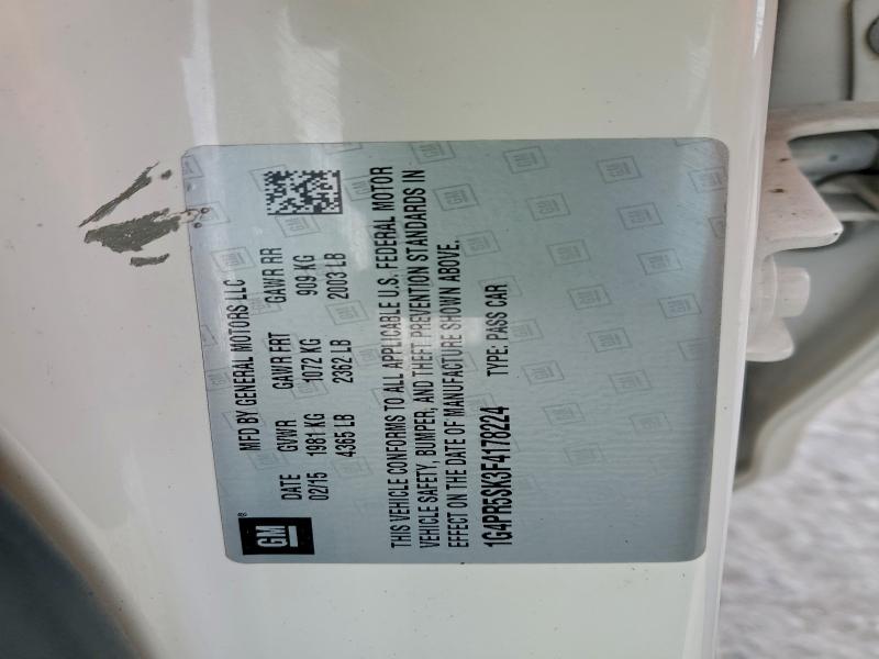 BUICK VERANO 2015 VIN 1G4PR5SK3F4178224