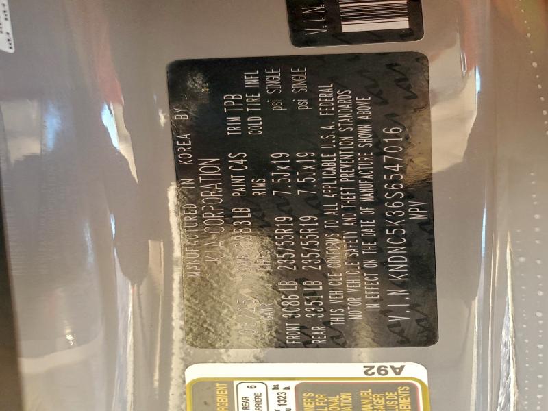 KIA CARNIVAL E 2025 VIN KNDNC5K36S6547016