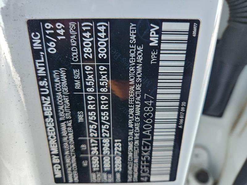 MERCEDES-BENZ GLS-CLASS 2020 VIN 4JGFF5KE7LA063847