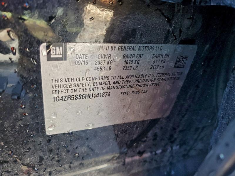 BUICK LACROSSE 2017 VIN 1G4ZR5SS6HU141874