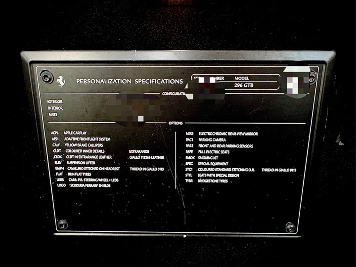 Ferrari 296 2021 2021款 3.0T V6 GTB