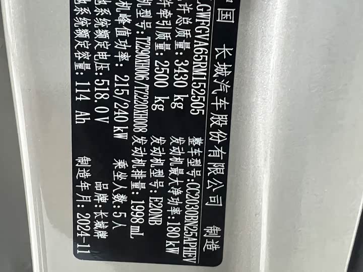 Tank 500 Hybrid 2025 2025款 Hi4-Z