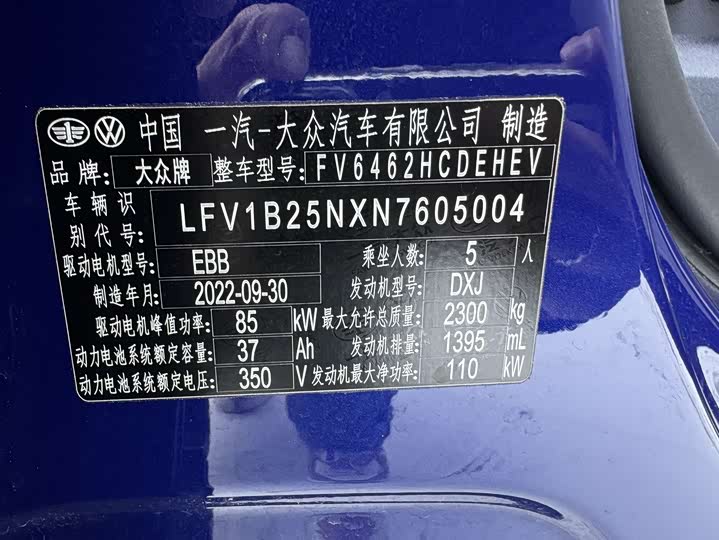 Volkswagen Tayron GTE Hybrid 2023 2023款 280TSI 豪华Plus进阶版