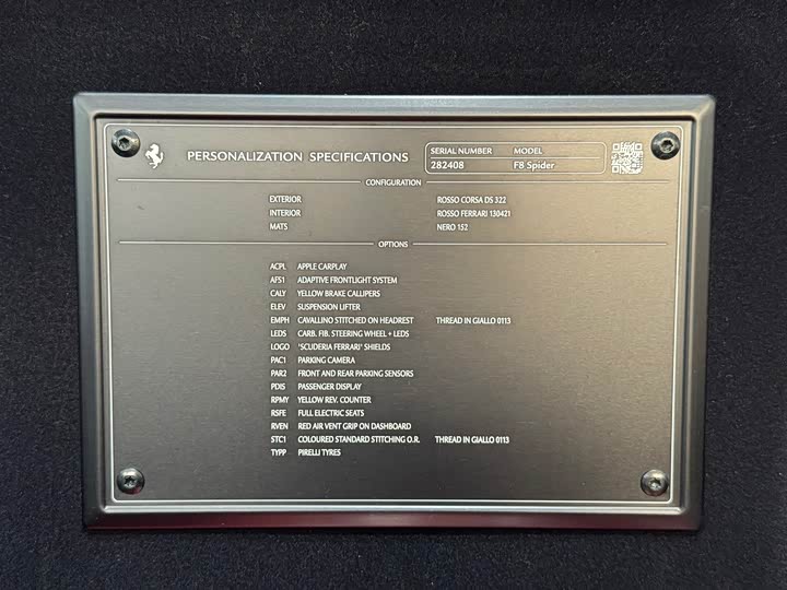 Ferrari F8 2020 2020款 Spider 3.9T V8