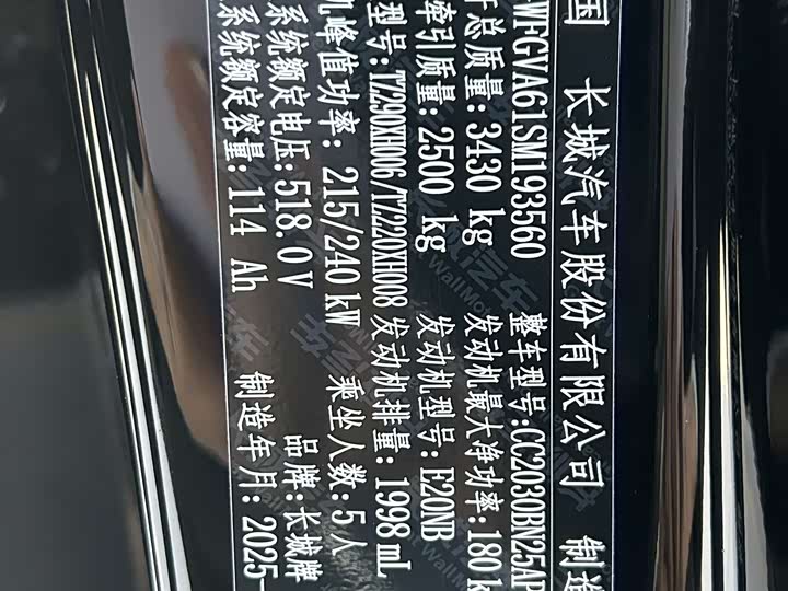 Tank 500 Hybrid 2025 2025款 Hi4-Z