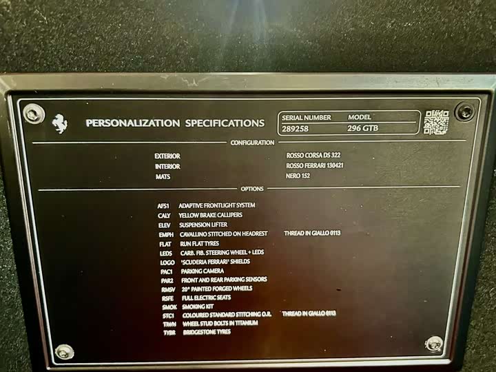 Ferrari 296 2021 2021款 3.0T V6 GTB