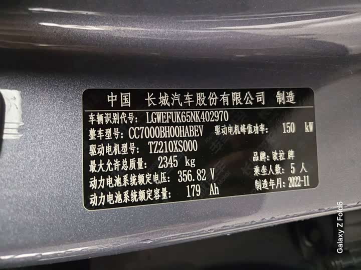 Ora Lightning Cat (07) 2022 2022款 555km 尊贵版