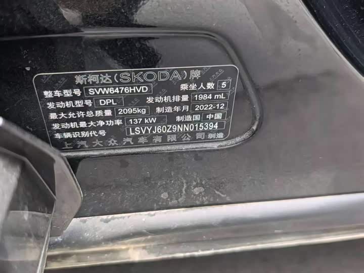 Skoda Kodiaq 2022 2022款 改款 TSI330 5座两驱奢享版