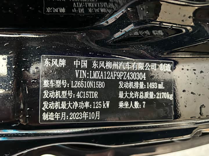 Dongfeng Forthing Lingzhi M5 2024 2024款 M5L 1.5T 手动基本型 7座
