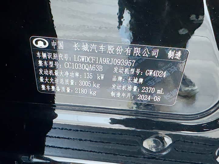 Great Wall Pao 2024 2024款 2.4T商用版自动柴油四驱精英型